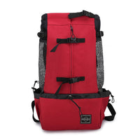 Sommer Travel Puppy Hunderrucksack | Leichter und Bequemer Rucksack für Mittelgroße Hunde – Rot