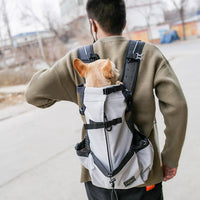 Sommer Travel Puppy Hunderrucksack | Leichter und Bequemer Rucksack für Mittelgroße Hunde – Grau
