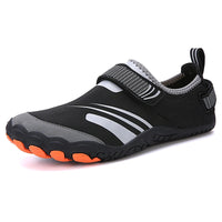 Lisa | Rutschfeste Wasserdichte Barfußschuhe – Schwarz / Orange