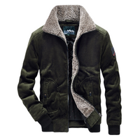 Ryan | Winter Cordjacke – Olivgrün