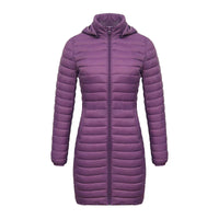 Rosi - Kuschelige lange Parka Jacke – Lila