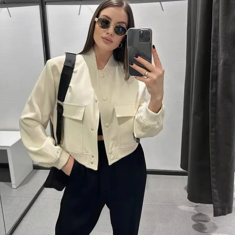 Blouson für Damen - Leichte Sommerjacken mit Knöpfen