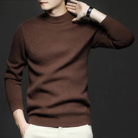 ANTON - ENG ANLIEGENDER ROLLKRAGENPULLOVER – Braun