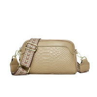 Amara | Verfeinertes PU Leder Schultertasche – Khaki