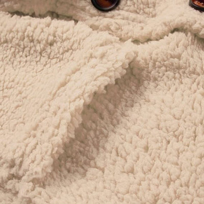 Leythara | Witte Fuzzy Gebreide Strickjacke