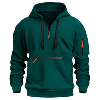 Lars | Hoodie mit Reißverschluss – Grün