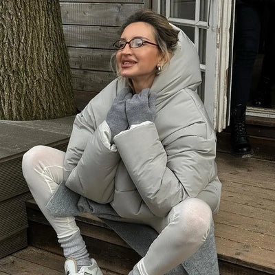 Olithoreia | Damen Winterjacke mit Kapuze und Taschen