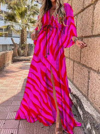 Nora | Stilvolles, farbenfrohes Kleid – Pinkrot