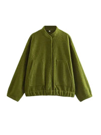 Saira | Oversized Bomberjacke Mit Taschen – Grün