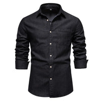 Hunter | Knopfleiste Classic-Fit Hemd – Schwarz