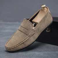 Leichte Herren Loafers aus Wildleder – Khaki