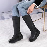 Althea™-Stiefel mit Fleecefutter und Wärmeisolierung – für warme, stabile und geschützte Füße im Winter. – Schwarz