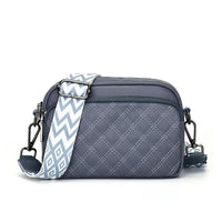 Belle | Raffinierte PU Lederachsen Tasche – Blau