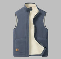 Sommerweste für Herren - Leichte Ärmellose Outdoor Weste mit Fleece-Futter – Grau