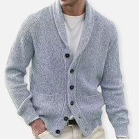 HUBERT - HANDGESTRICKTE STRICKJACKE – Himmelblau