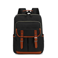 Unisex Vintage Groß Wasserdicht Rucksack | Canvas – Schwarz