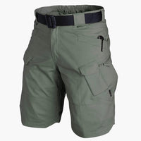 Outdoor-Shorts für Herren mit Multifunktionstaschen und Gürtel – Grün