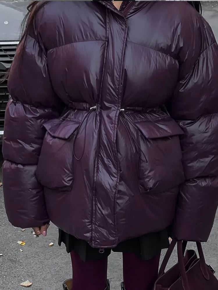 Kyie | Neue burgunderrote Winterjacke Damen, warm und stilvoll