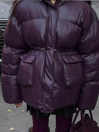 Kyie | Neue burgunderrote Winterjacke Damen, warm und stilvoll