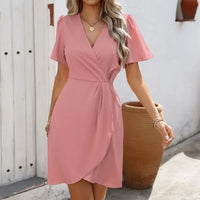 Dani | Kurzärmeliges Minikleid – Rosa