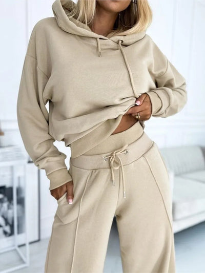 Kaylee - Hoodies und Weitbeinhosen-Set