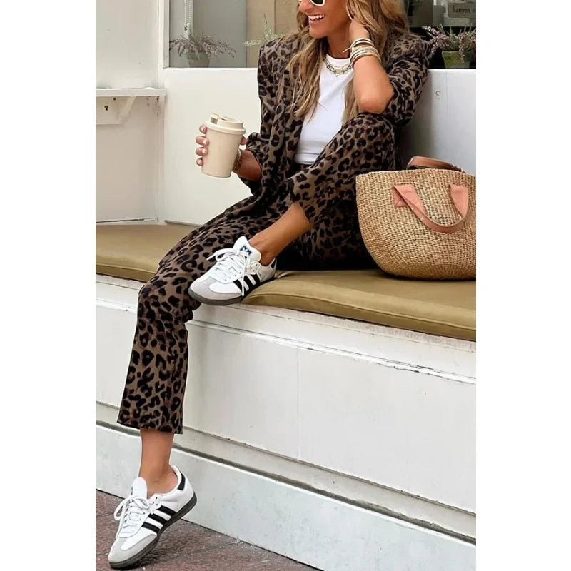 Rernielha | Damen Herbst-Winter Zweiteiliges Hosen-Set Outfit