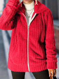 Oliquoveia | Damen Leder Bomberjacke Gepolstert – Rot