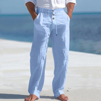 Linen Summer Pants – Blau