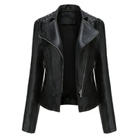 Damen Lässig Langarm Jacke | Reißverschluss – Schwarz