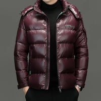 Stylische Daunen Jacke für Herren | Langarm – Bordeaux