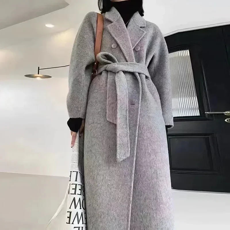 Klemonith | Herbst Winter Wollmantel Damen Doppelreihig