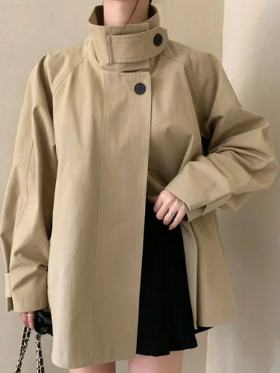 Wimpose | Damen Vintage Jacke mit Kragen Baumwolle Modisch