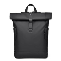 Herren Groß Reise Rucksack | Rolltop – Einfach Schwarz
