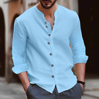 Hemd für Herren - Modernes Kurzarmhemd für Sommer – Blau