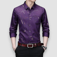 Liam |  Long Sleeved patterned shirt – Lila