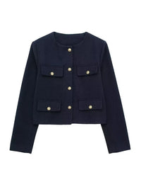 Blanca - Bomberjacken im Crop-Stil – Marine