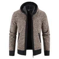 Julian | Vintage Cardigan mit Reißverschluss – Kaffee