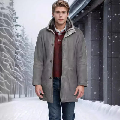 Klefirath | Neue europäische Herren-Mittellange Jacke im integrierten Stil aus Baumwolle