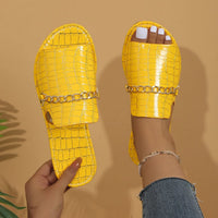 Mira | Luxus Wedge Strandflip-Flops™ – Gelb