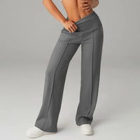 Barcelona™ Damenhose mit hohem, formendem Bund und geradem, lockerem und komfortablem Schnitt – Grau
