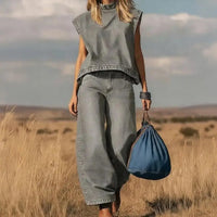 Nyvora™-Set aus Jeans mit Modernem Schnitt und Erstklassiger Passform – Grau