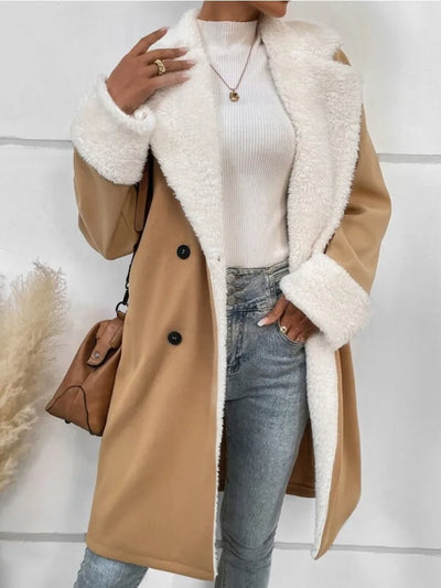Aswitra | Dick gefütterter Fleece-Mantel für Damen - Winter & Herbst