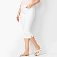 Sorelly™ Capri-Jeans Mit Schmaler Passform Und Dezentem Schlitzsaum – Weiß