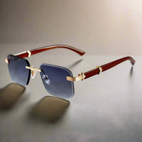 Edda | Randlose Premium-Sonnenbrille – Grau