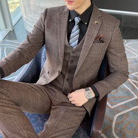 Herren Elegante Hochzeitsgast Anzug | Dreiteiliges – Braun