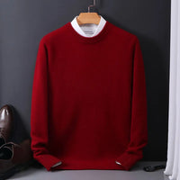 Pullover Herren Klassisch Rundhals | Elegant & Weich – Rot