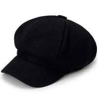 Unisex Stilvolle Baskenmütze | Warm – Schwarz