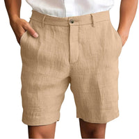 Elegant Linen Shorts – Khaki