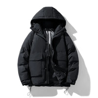 Ascentra | Wasserdichte Winterjacke mit Kapuze für Männer – Schwarz