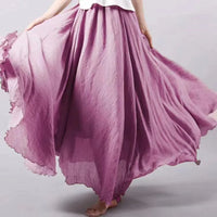 Heidi-Mode | Maxi Rock für Damen Luftig & Modisch – Violett rot